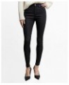 Women's Coated Skinny Push-Up Jeans Black $31.79 Jeans
