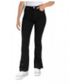 Juniors' Side-Slit High-Rise Bootcut Jeans Black $17.36 Jeans