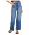 Juniors' Distressed Knee Wide Leg Jeans Vipacco $14.57 Jeans